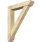 Ekena Millwork Traditional Slat Rough Sawn Bracket w/ Offset Brace, Douglas Fir, 6"W x 30"D x 36"H BKT0604X30X36TRA06RDF - alternate 1